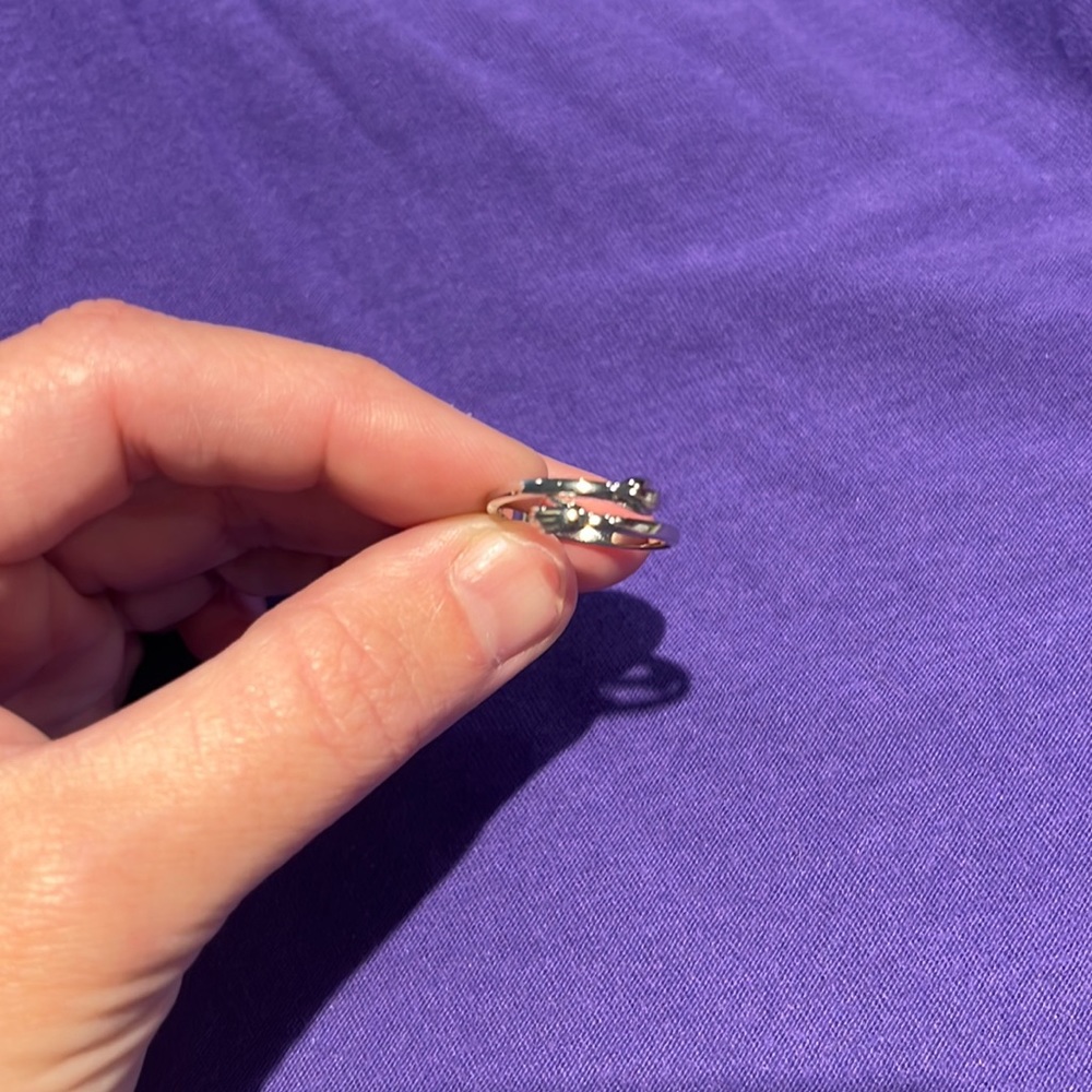 Sterling Silver Hug Ring Adjustable